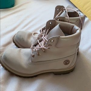 Pink timberland boots